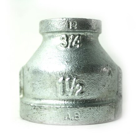 Thrifco Plumbing 1-1/2 Inch x 3/4 Inch Galvanized Steel Reducer Coupling 5218045